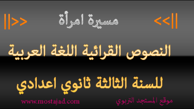 تلخيص و تحضير نص مسيرة امرأة للسنة الثالثة إعدادي PDF