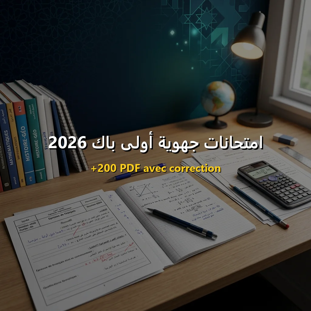 امتحانات جهوية اولى باك 2026 مع التصحيح PDF | جميع المواد