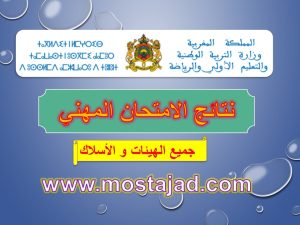 نتائج الامتحان المهني