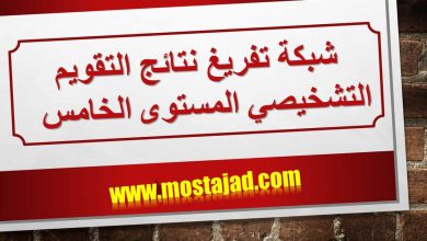 شبكة تفريغ نتائج التقويم التشخيصي المستوى الخامس