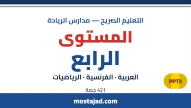 دروس وحصص التعليم الصريح — المستوى الرابع PPTX
